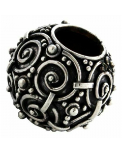 Wikingerperle Schmuck Anhänger 925 Silber Vikings Bart Haare Hair