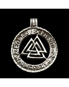28.95 Silberanhänger Valknut Futhark Silber Wikinger Viking Schmuck Runen W 900-AV59 Wikinger Anhänger aus Silber
