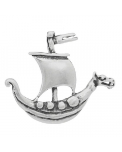 Wikingerschiff Schmuck Anhänger 925er Silber - Wikinger - 24x29mm