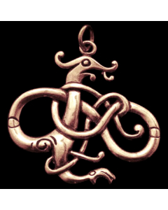 14.95 Wikinger Drache Bronze Anhänger Schmuck - Keltische Knoten - 45x45mm 900-AVB517 Wikinger Anhänger aus Silber