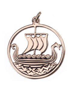 12.95 Wikingerschiff Bronze Schmuckanhänger groß 17mm 900-AVB525 Wikinger Anhänger aus Silber