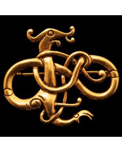Brosche Viking Dragon Bronze Wikinger Drache Fibel