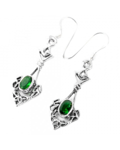 Ohrhänger, Ohrringe keltischer Ohrring Celtic  Gün Kristall 925er Silber