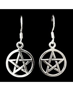 Ohrhänger, Ohrringe Pentagramm Schmuck 925er Silber