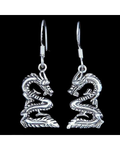 Ohrhänger, Ohrringe Drache Schmuck 925er Silber Dragon