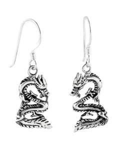 Ohrhänger, Ohrringe Drache Schmuck 925er Silber Dragon