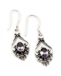 Ohrhänger, Ohrringe mit Amethyst Schmuck 925er Silber