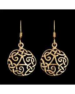 Ohrhänger, Ohrringe  Celtic Triskele Bronze Ohrschmuck