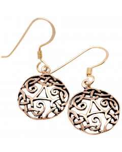 Ohrhänger, Ohrringe  Celtic Triskele Bronze Ohrschmuck