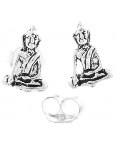 Ohrstecker Kleiner Buddha  8 mm 925er Silber