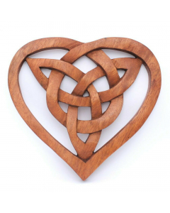Wandschmuck Wandbild Herz Keltisches Liebessymbol Handarbeit Wandornament Holz