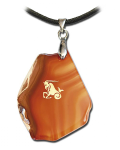 7.95 Achat-Sternzeichen Steinbock Anhänger Schmuck Höhe zwischen 3,5 und 5c 909-HA10 Sternzeichen Anhänger