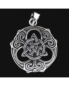 keltischer Schmuck Kettenanhänger 925 Silber Tris Shild Triquetra-Knoten