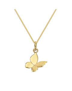 Anhänger Schmetterling mit massiver Goldkette 1,1 mm 333-8 Karat Gold Juwelier Qualität