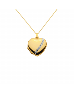 Anhänger Medaillon Herz 333 - 8 kt Gold mit massiver Goldkette
