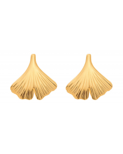Ohrstecker Ginkgoblatt aus 375 GG Gold