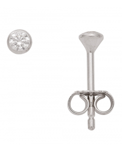Ohrstecker Zargenfassung Zirkonia 585 Weißgold