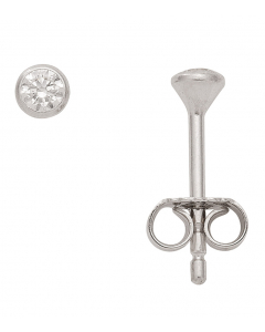 Ohrstecker Zargenfassung Zirkonia 585 Weißgold