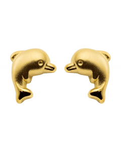 Ohrstecker Delfin, Delphin aus 333 8 kt Gold