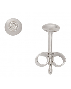 Ohrstecker Zargenfassung Brillant 585 Weißgold