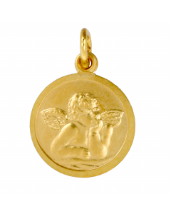 Anhänger Medaille Amor 333 - 8 kt Gelbgold  mit massiver Goldkette