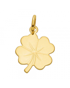Anhänger Kleeblatt mit massiver Goldkette 1,1 mm 333-8 Karat Gold Juwelier Qualität