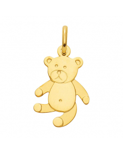 Anhänger Bär mit massiver Goldkette 1,1 mm 333-8 Karat Gold Juwelier Qualität