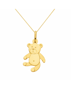 Anhänger Bär mit massiver Goldkette 1,1 mm 333-8 Karat Gold Juwelier Qualität