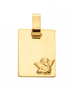 Anhänger Medaille Amor 585 - 14 kt Gelbgold  wahlweise mit massiver Goldkette 1,1 mm 333 - 8 Karat Gelbgold - Länge nach Wahl