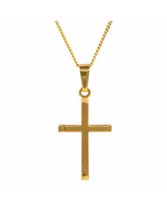 Anhänger Kreuz 585 14 Karat Gold mit massiver Goldkette 1,1 mm 585-14 Karat Gold Juwelier Qualität