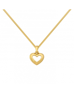Anhänger Herz mit massiver Goldkette 1,1 mm 333-8 Karat Gold Juwelier Qualität