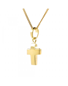 Anhänger Kreuz aus massiv 925 Sterlingsilber vergoldet