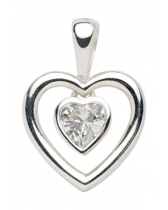 Anhänger  Herz 925 Silber mit Zirkonia