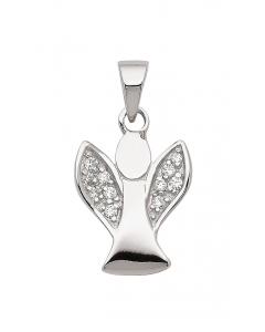 Anhänger Engel mit Zirkonia Kettenanhänger aus massiv 925 Sterlingsilber
