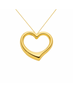 Anhänger Swingheart Kettenanhänger aus massiv 333 - 8 kt Gelbgold  mit massiver Goldkette