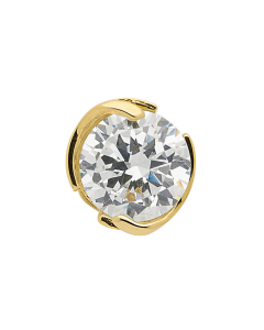 Anhänger aus Gold mit Zirkonia Stein aus massiv 333 - 8 kt Gelbgold  mit massiver Goldkette