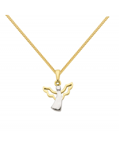 Anhänger Engel mit massiver Goldkette 1,1 mm 333-8 Karat Gold Juwelier Qualität