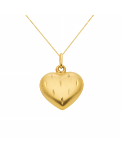 Anhänger  Herz 333 - 8 kt Gelbgold  mit massiver Goldkette