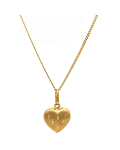 133.95 Anhänger Herz mit massiver Goldkette 1,1 mm 333-8 Karat Gold 904-AN17068-SET Herz Anhänger