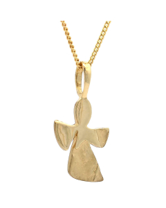 Anhänger Engel mit massiver Goldkette 1,1 mm 333-8 Karat Gold Juwelier Qualität