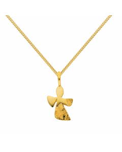 Anhänger Engel mit massiver Goldkette 1,1 mm 333-8 Karat Gold Juwelier Qualität