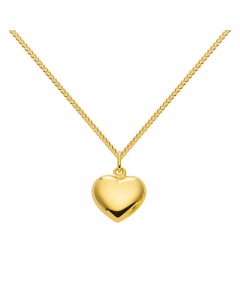 Anhänger Herz mit massiver Goldkette 1,1 mm 333-8 Karat Gold Juwelier Qualität