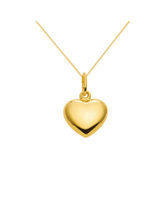 Anhänger Herz Kettenanhänger aus massiv 333 - 8 kt Gelbgold  mit massiver Goldkette