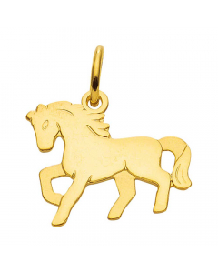 Anhänger Pferd mit massiver Goldkette 1,1 mm 333-8 Karat Gold Juwelier Qualität