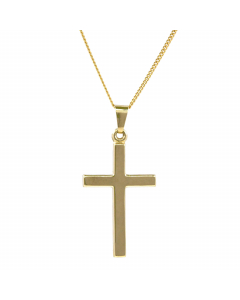 Anhänger Kreuz 585 Gold mit massiver Goldkette 1,1 mm