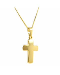 Anhänger Kreuz mit massiver Goldkette 1,1 mm 333-8 Karat Gold Juwelier Qualität