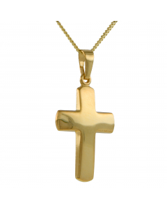Anhänger Kreuz 585 14 Karat Gold mit massiver Goldkette 1,1 mm 585-14 Karat Gold Juwelier Qualität