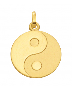 Anhänger  Ying Yang 333 - 8 kt Gelbgold  mit massiver Goldkette