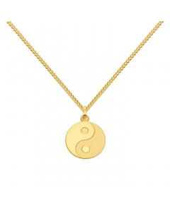 Anhänger Ying Yang mit massiver Goldkette 1,1 mm 333-8 Karat Gold Juwelier Qualität