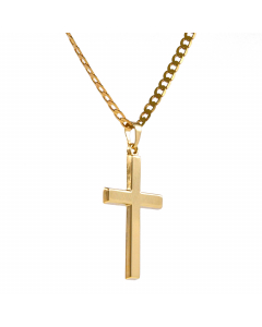 Anhänger Kreuz mit massiver Goldkette 2,6 mm 333 - 8 Karat Gold Juwelier Qualität